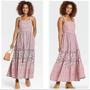 Knox Rose Women's Sleeveless Maxi Dress With Pockets Boho Cottage Medium